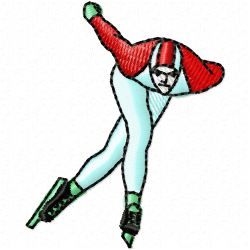 Figure Skating Embroidery Design 7